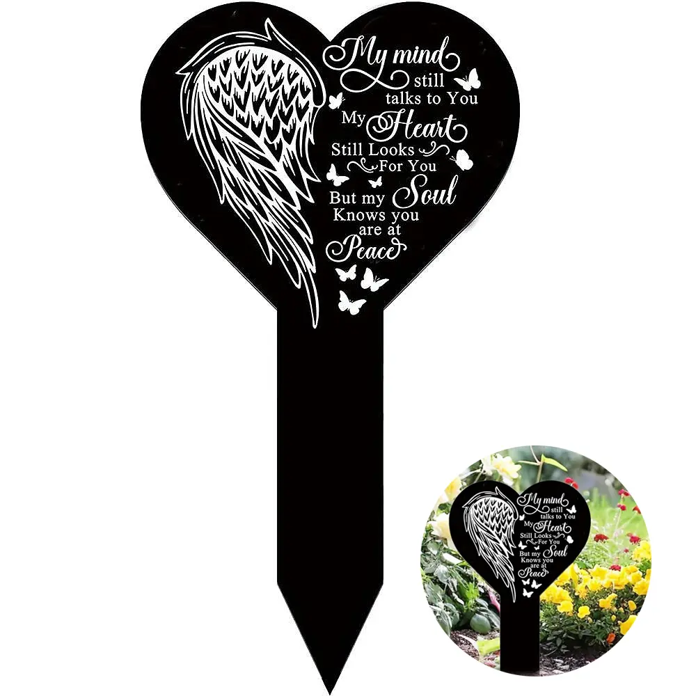 Grave Memorial Garden Stake, Outdoor Yard Garden Stake, Waterproof Garden Decoration, Garden Accessories, Garden Statues for Outdoor Yard Lawn Decoration, Personal Honour