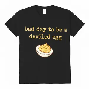 Bad Day to be a Deviled Egg Shirt, Funny Thanksgiving Dinner T-Shirt, Sarcastic Friendsgiving T Shirt, Food Humor Tee