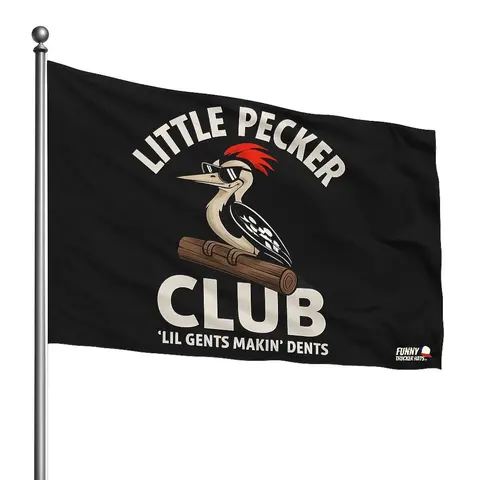 Little Pecker Club Funny Flag 3x5 wall decor banner gift husband Flag Ornaments large big Slogan Tapestry seasonal fathers day Decorative US Camping