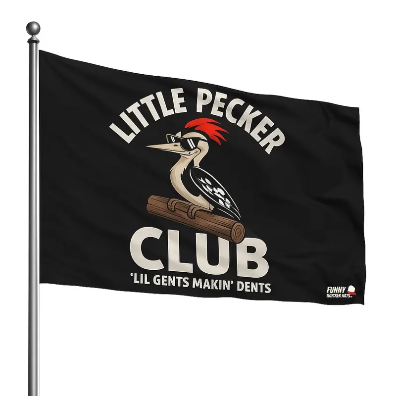 Little Pecker Club Funny Flag 3x5 wall decor banner gift husband Flag Ornaments large big Slogan Tapestry seasonal fathers day Decorative US Camping