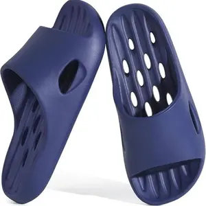 Men Women Quick Drain Shower Slippers , Non-Slip Hollow Out Bath Slides, Soft EVA Quick Dry Bathroom Sandals, Indoor Outdoor Pool Shoes