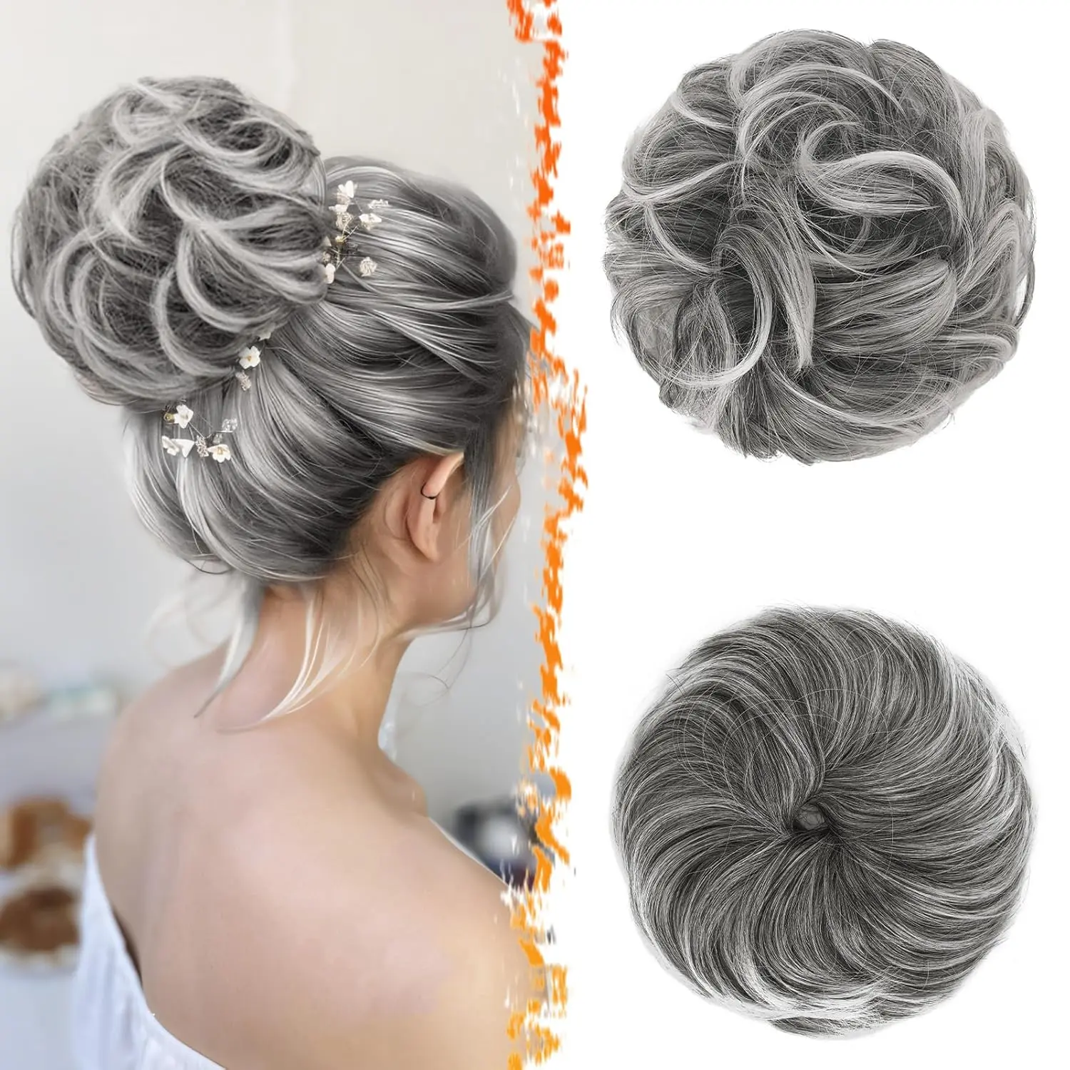 Dark Gray & White Tips