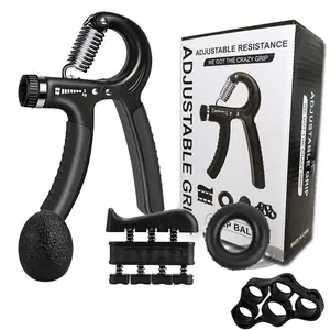 Adjustable Hand Grip Strengthener Set – Workout Hand Gripper, Finger and Forearm Exerciser for Muscle Training, Wrist Strength Workout, Stress Relief Grip Ball, Ideal Christmas Fitness Gift for Men & Women