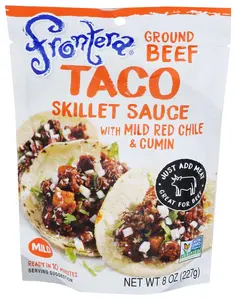 Frontera SSNNG POUCH TACO RED CHILI - 8OZ Authentic Flavor with Fire-Roasted Tomatoes & Guajillo Chiles Mild-to-Medium Heat Snack Sauce