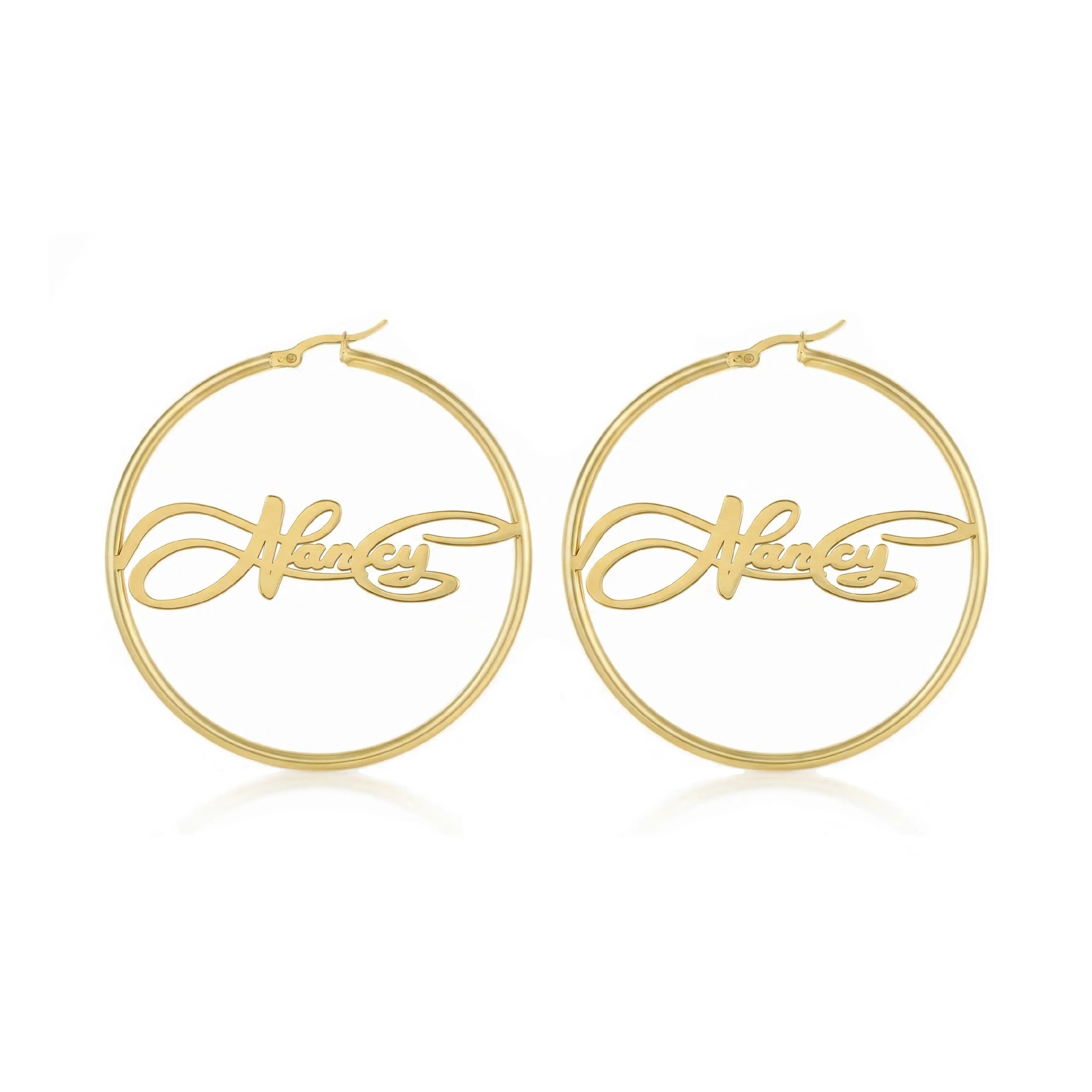 Custom Name Hoop Earrings
