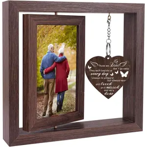 Memorial Sympathy Gifts for Loss of Loved One, Bereavement  for Loss of Mom Dad Memorial Picture Frame, Remembrance Condolence Funeral Sentimental In Memory of Loved One Gifts, Display Two 4x6 Photos