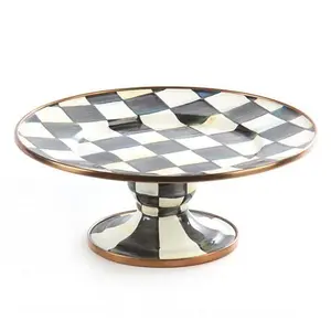 Courtly Check Mini Pedestal Platter
