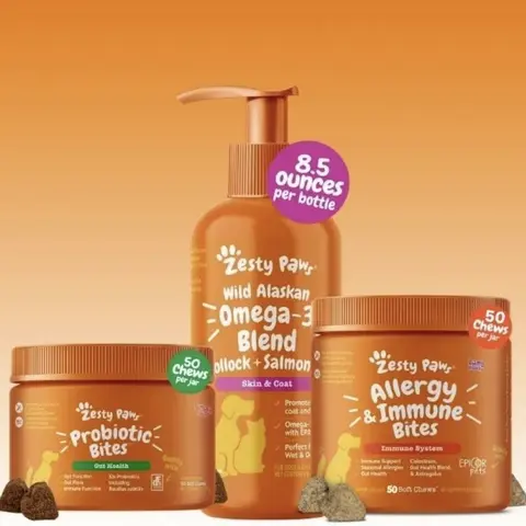 Ultimate Allergy & Gut Health Kit for Pets - Allergy Bites + Immune Bites + Salmon Oil + Probiotic Bites