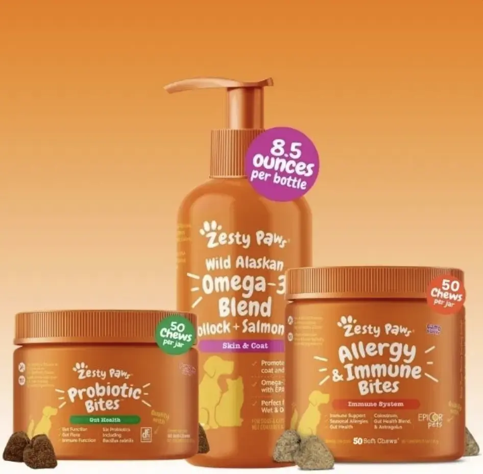 TikTok Exclusive Bundle Ultimate Allergy & Gut Health - Allergy + Immune, Salmon Oil and Probiotic Bites