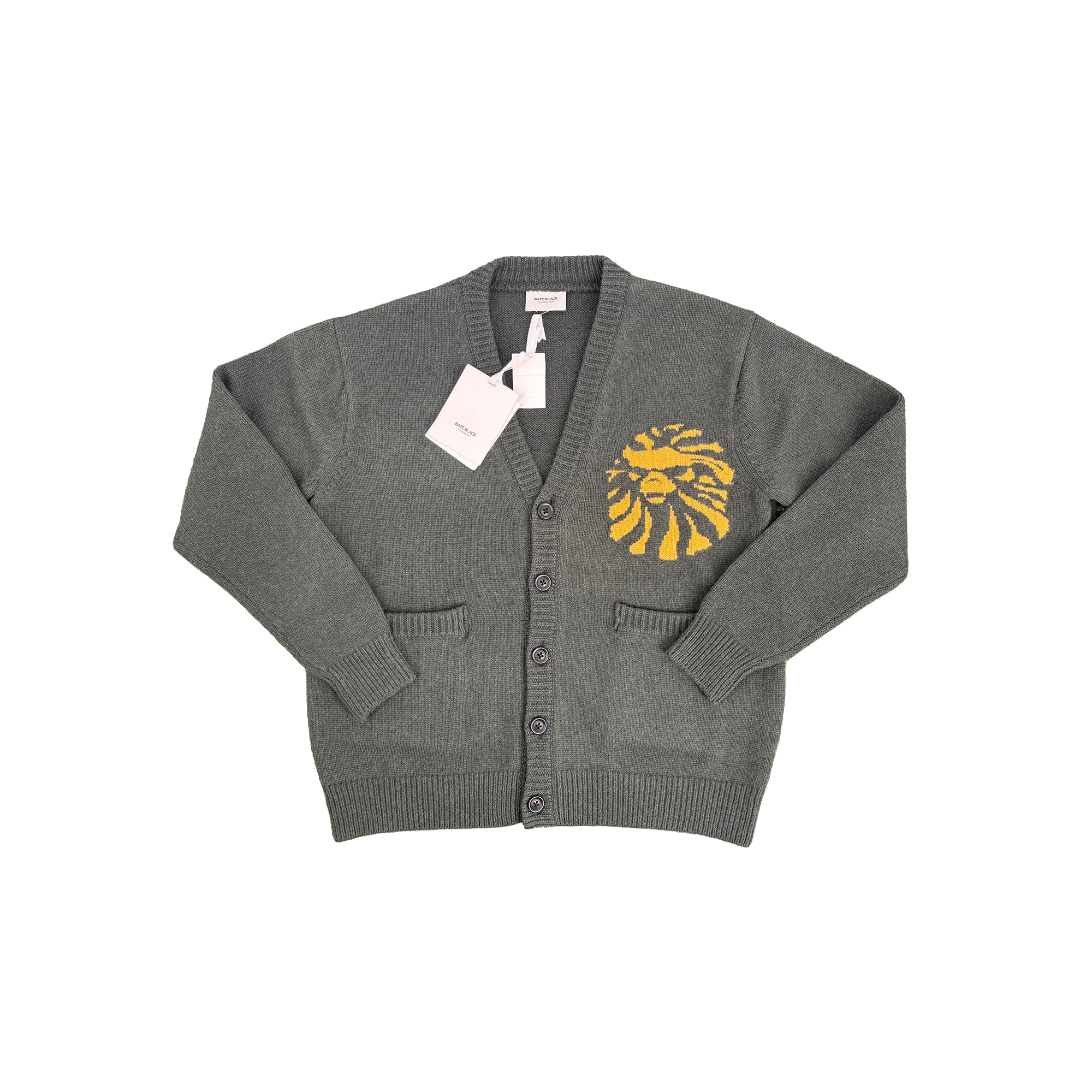 Black Japan College Cardigan "Green" BAPE046