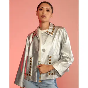 Studded Vegan Leather Jacket