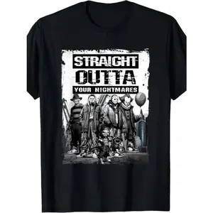 [] Straight Outta Nightmares" Men'S Vintage Horror Halloween T-Shirt -  T-Shirt For Men And Women