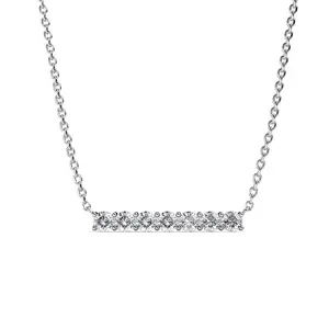 Lynn 18k White Gold Plated Necklace with Simulated Diamond Crystals
