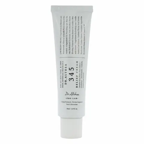 Dr.Althea 345 Relief Cream 50ml - Calming Moisturizer for Acne-Prone & All Skin Types, with Aloe Vera, Chamomile Extract, Shea, Sargassum Fulvellum Extract to Hydrate, Reduce Redness, Soothe