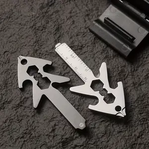 Multifunctional Tool Card, Portable Measuring Ruler Tool Card, Multifunctional Tool for Keychain Bottle Opener, Multipurpose Tool, Outdoor Sports Equipment for Camping, Hiking