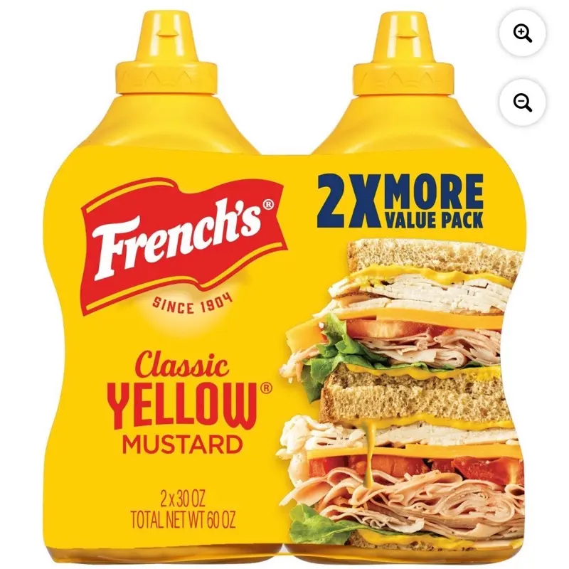 100% Natural Classic Yellow Mustard, 30 oz., 2 pk