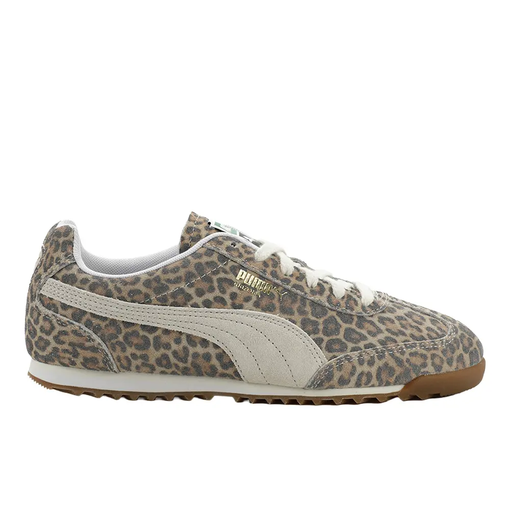 PUMA Womens Arizona Leo Lace Up Sneakers Shoes Casual - Brown