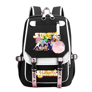 Steven Universe Trendy Youth Backpack for Boys & Girls, Large Capacity Anime Aesthetic Laptop Backpack for Teens, Breathable Adjustable Straps, Aesthetic Must-Have Gift | 11.4''×18.1''