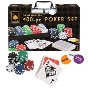 400pc Poker Game Set Chips Cards Aluminum Case Classic Poker Game