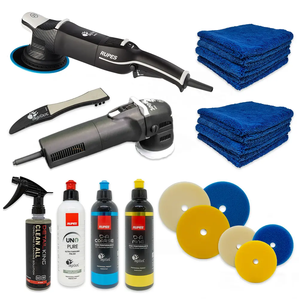 Rupes LHR 21 Mark V & 75E Automotive Detailing Kit, Car Polishing Machine for Paint Correction, Curved Surfaces & Difficult-to-Reach Areas