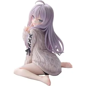 FuRyu Witch's Journey Figure Elaina Knit One Piece Ver 1/7 Scale ABS & PVC Painted Finished 5.9 inches 15 cm High Quality PVC Material Vibrant Colors Exquisite Carving Collectible Anime Decor Gift