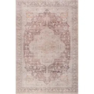 Rora SplashGuard Medallion Machine Washable Area Rug