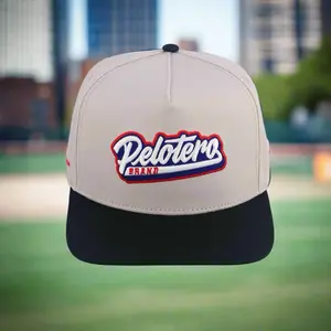 Pelotero Brand Logo Hoy Se Juega Snapback - Grey with Black Brim, Adjustable Fit, Classic Design, Cotton, Unisex, Five Panel with Eyelets