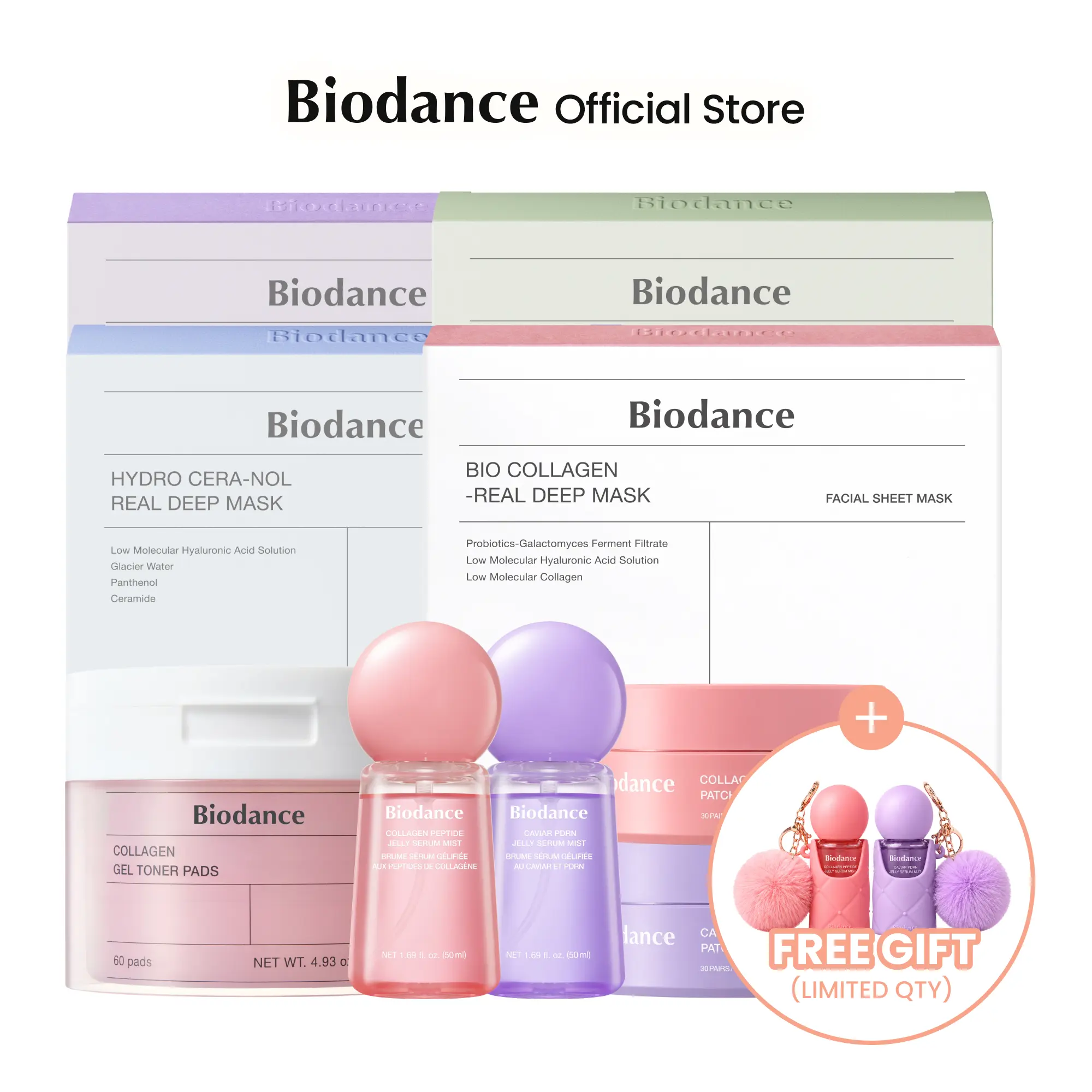 [Biodance Official] LIVE EXCLUSIVE Bundle | Biodance All Time Hero Bundle | #1 Viral Hydrogel Masks, Hydrogel Splash Mist, Collagen Toner Pads, Eye patches