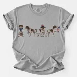 Patriotic German Shorthaired Pointer Shirt, GSP Graphic Tee, German Pointer Mom Shirt, Gift for Dog Dad, Comfort Colors Shirt USA Shirt-Tiffany Graphic Tee