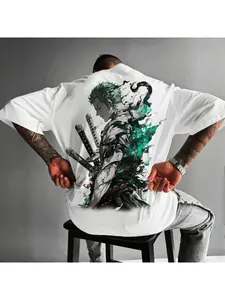 One Piece Zoro Anime Men's Short Sleeve T-shirt New Summer  Streetwear Casual Top Graphic Tee Oversized Y2k Clothes Unisex
