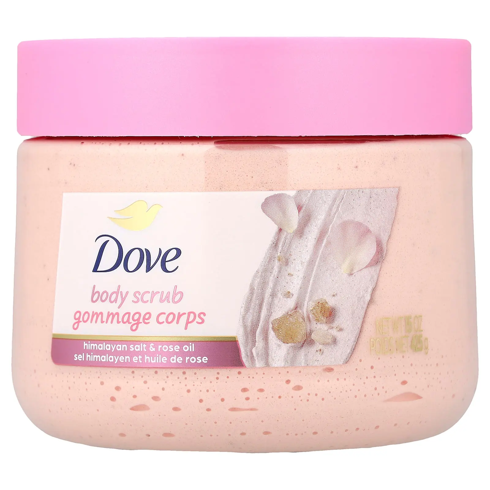 Dove Body Scrub, Himalayan Salt & Rose Oil, 15 oz (425 g) Dove Body Scrub, Himalayan Salt & Rose Oil, 15 oz (425 g)