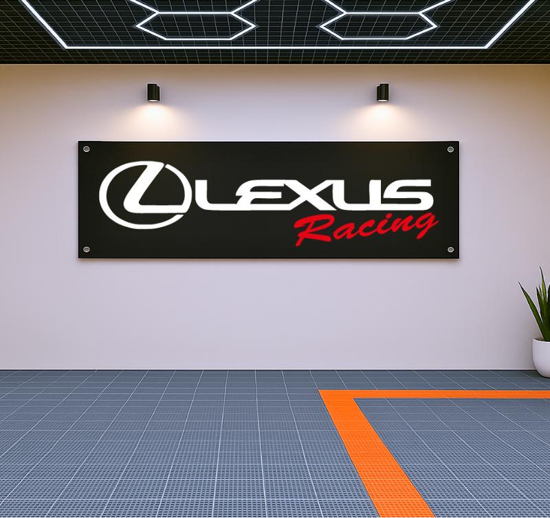 Lexus Racing Flag Banner 71x24 – Garage Wall Art, Workshop Decor Gift ...