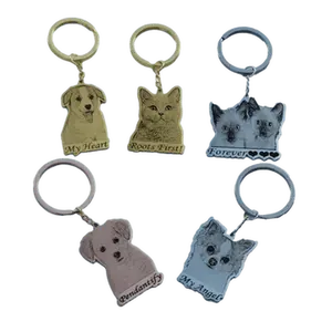 Custom Photo Engraved Pet Keychain