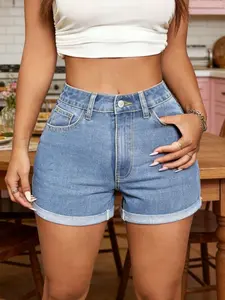 Women's Denim Shorts, Casual Comfy Shorts, Elastic Slim-Fit Design, Comfortable & Stylish Casual Wear, Perfect for Everyday
