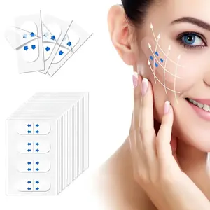 Elegant Boxed 40pcs Small Arrow Lifting Patches, Invisible V Face Chin Lift Patch, Waterproof Transparent Shaping Stickers