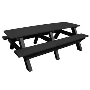 Deluxe 8′ Recycled Plastic Picnic Table for Eco-Friendly Outdoor Seating