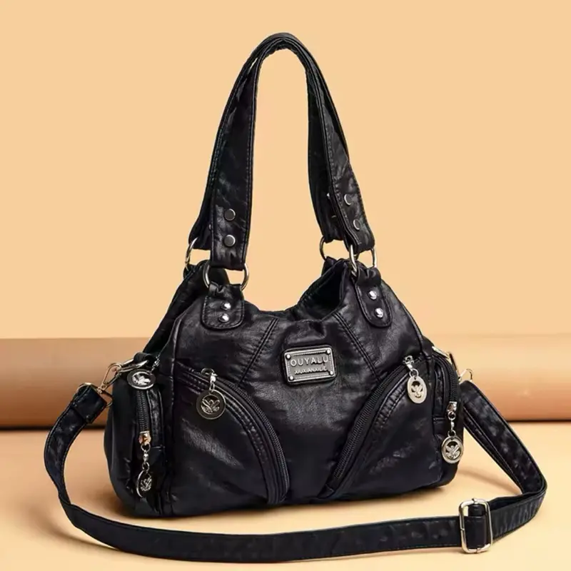 Ouyalu Luxury Hand Shoulder Bag - Fashionable Design with Multiple Pockets & Adjustable Strap