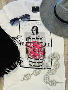 VINTAGE CHAMPAGNE GIRL TEE