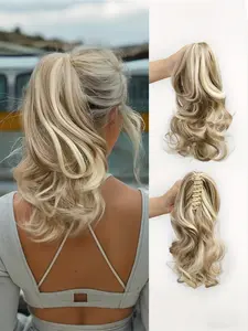 12 Inch Short Curly Ponytail Extension, Claw Clip Curly Wave Hairpiece, Loose Wavy Ponytail for Women, Perfect for Daily Wear & Events