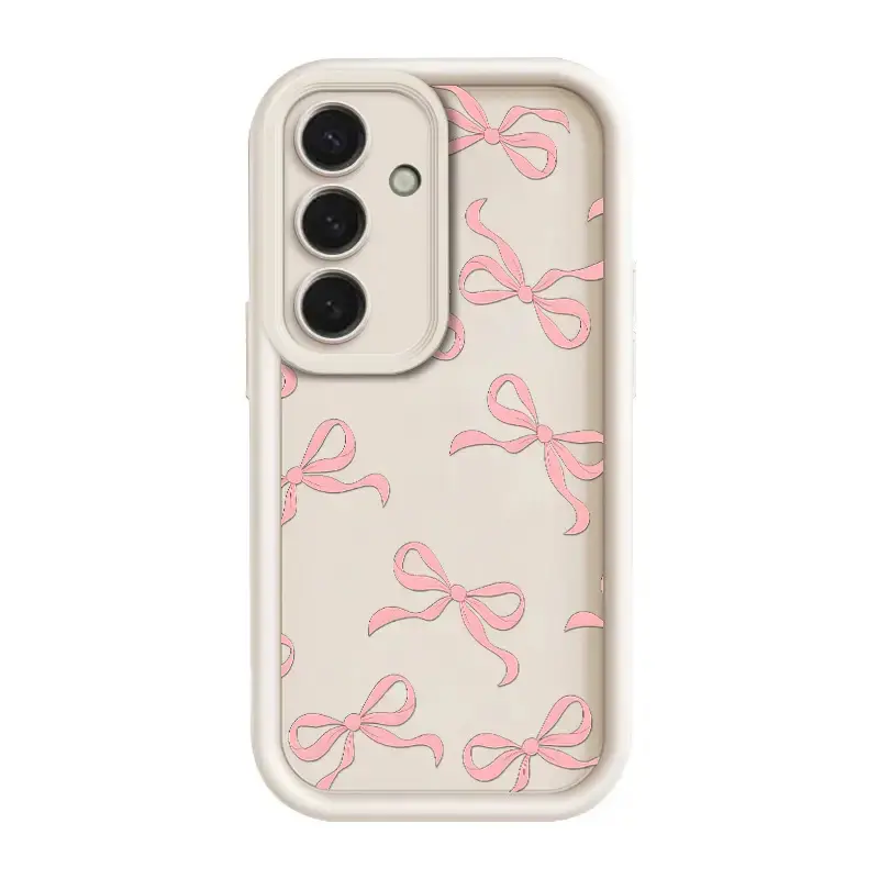 Pink Bow Fashion TPU Smartphone Case - Cute, Lightweight, Smooth-Texture Protection Accessory for Multi-Model Samsung Galaxy S25, S24 Ultra, S24, S23, S22 Plus Ultra - Birthday, Anniversary Gift Cover, Accessories