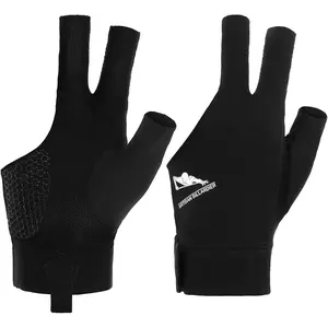 Billiard Pool Glove for Left Hand 3 Finger, Pool Glove Right Hand, Snooker Cue  Gloves, Splicing Process, Quick-Dry Breathable for Men & Women, Black, Popular Sizes