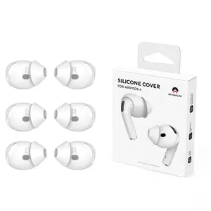 Suitable for Apple wireless Bluetooth earphones, silicone ear tips for AirPods 4, in-ear silicone noise-isolating ear caps