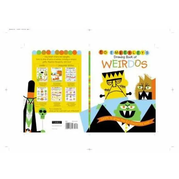 Used Ed Emberley's Drawing Book of Weirdos - 32-Page Art Sketch Tutorial Book with Stickman Drawing Content, Sketch Guidance for Kids, Ghosts Themed (Paperback, Used Copy)