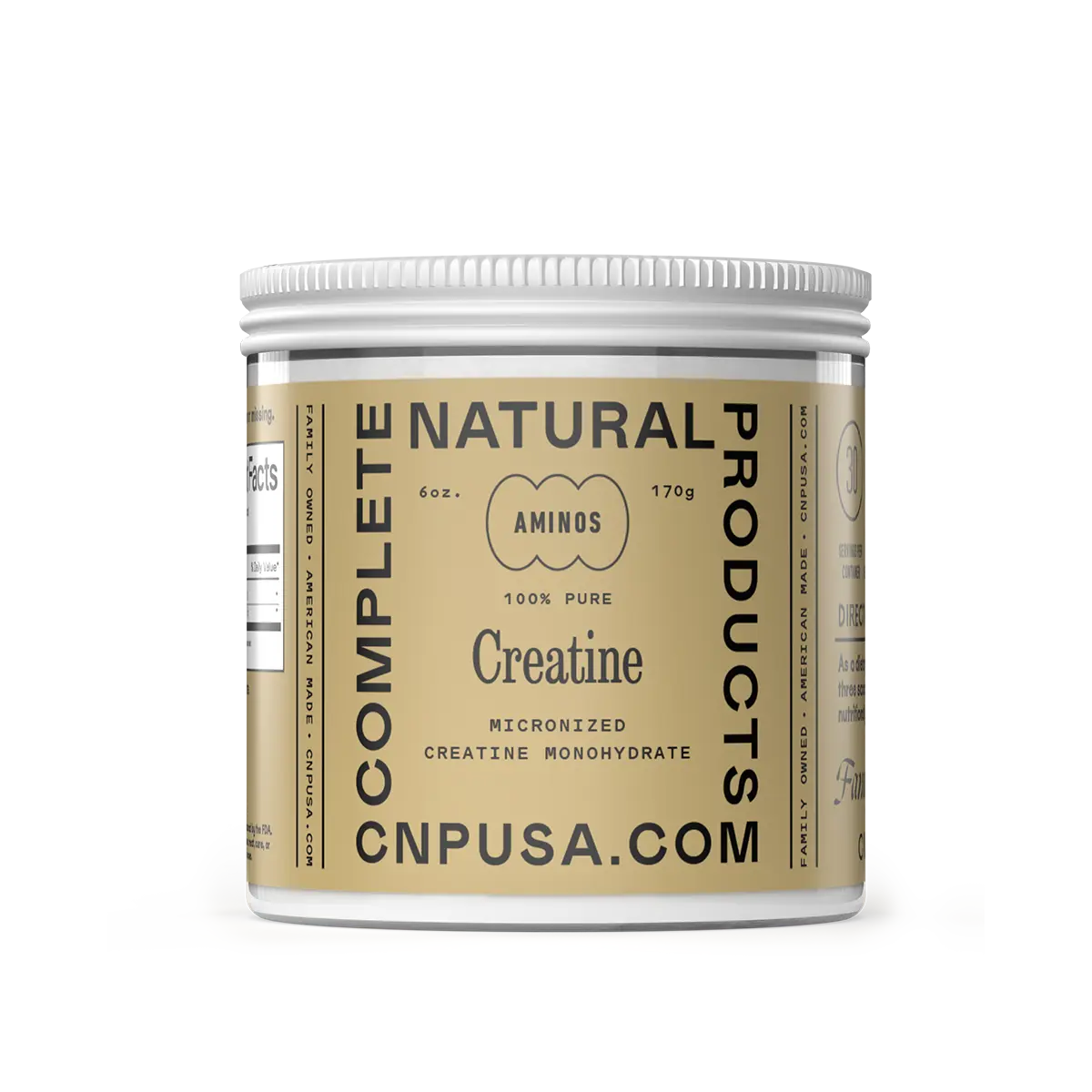 Complete Natural Products 100% Pure Creatine Monohydrate Powder - German Made, Creavitalis® Ultra-Micronized, 95% Bioavailable, No Fillers