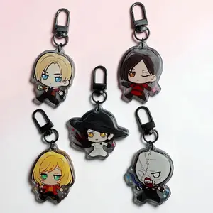 5 Ops Resident Evil Acrylic Keychains | RE2 RE4 Collage Leon Kennedy Bag Charm