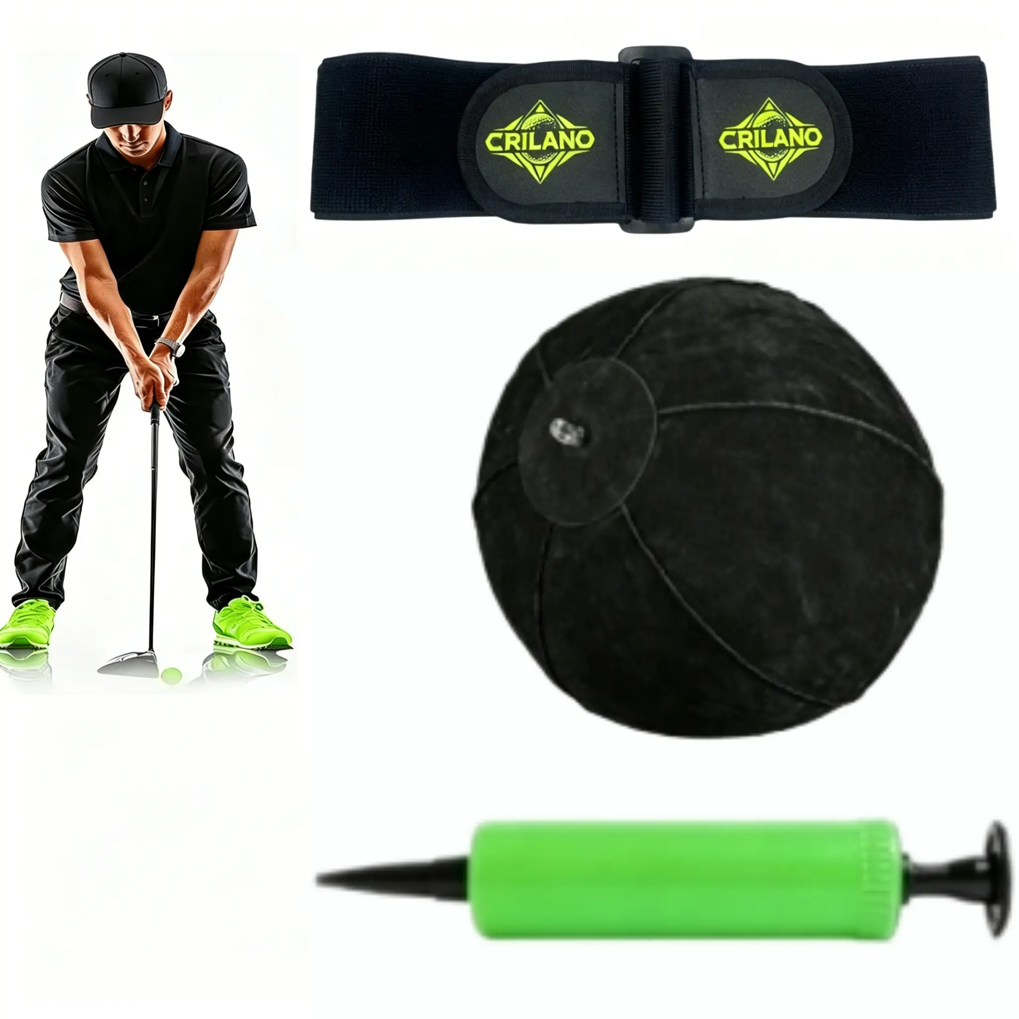 Golf Swing Training Aid, Adjustable 2026 Essential Golf Training Ball Smart Ball Golf Accessories Fix Chicken Wing Improve Swing Stability Assist Golf Swing Trainer for Beginner