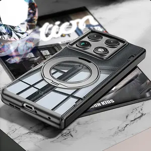 360° Full-Cover Folding Phone Case Compatible with Motorola Moto Razr Fold, Equipped with Front Screen Protector and Privacy Filter,  Magnetic Rotating Bracket, Shockproof Protective Cover, Featuring Durable Protection and Stable Grip Design