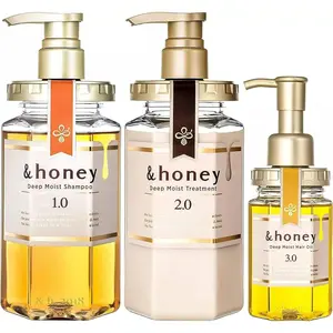 honey Deep Moist Shampoo ,Treatment & Hair Oil (Honey Super Moist set 3 Items bundle) 440ml Each+100ml Hair oil