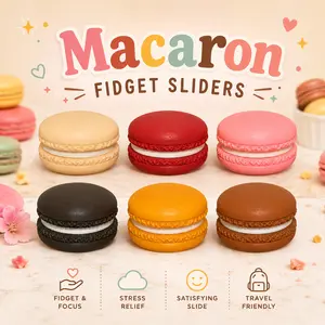 Magnetic Macaron Fidget Slider - Stress Relief Desk Toy, Pocket-Sized Fidget Tool for Focus & Relaxation, Multiple Colors Available