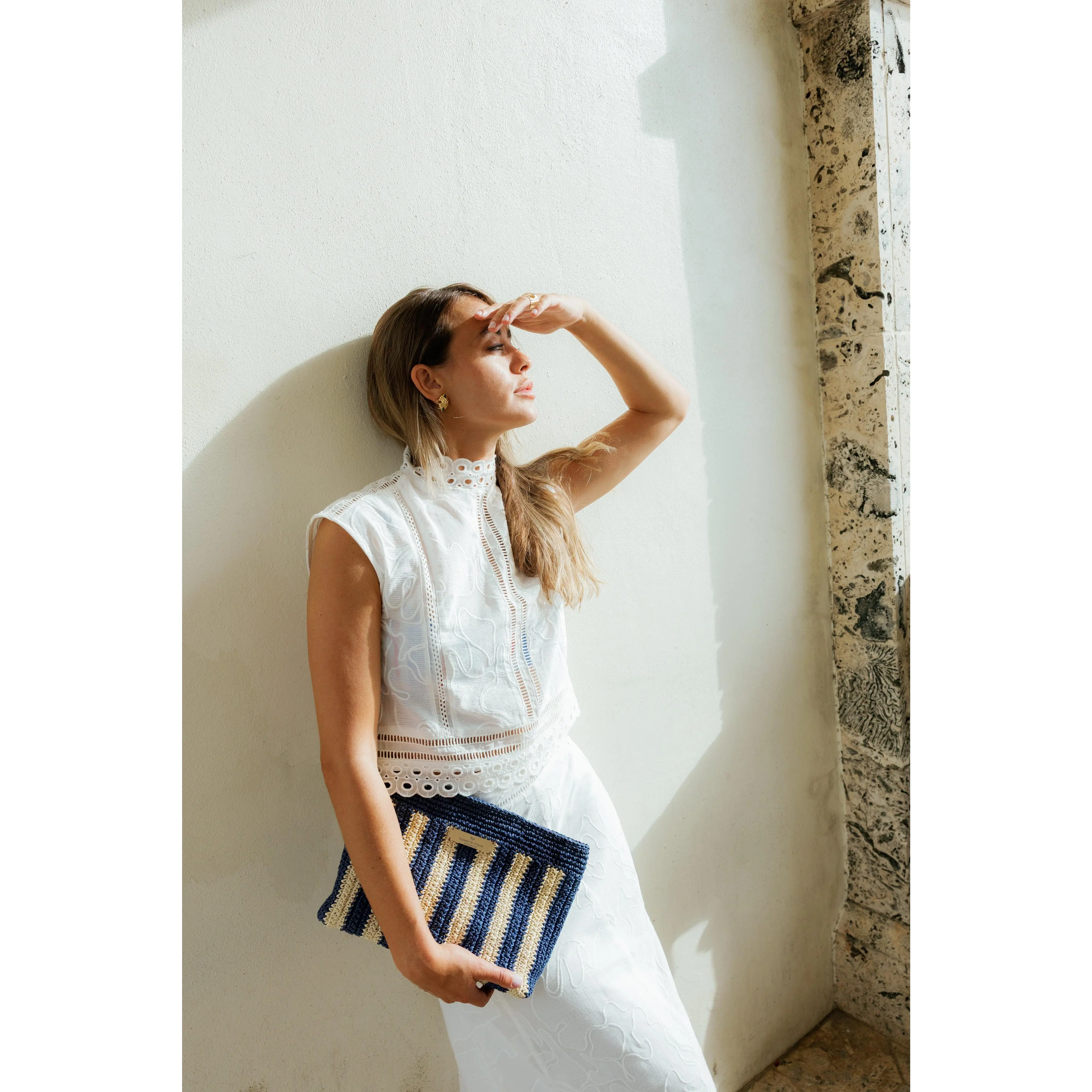 Marinero Raffia Clutch